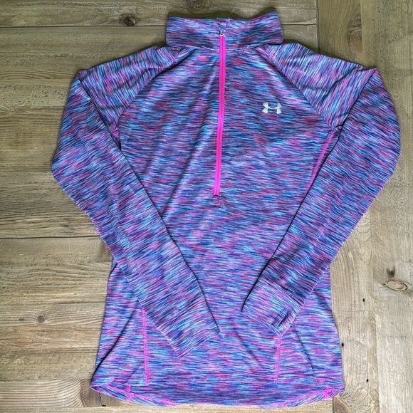 Under Armour Half Zip Pink and Purple Top - Picture 1 of 3